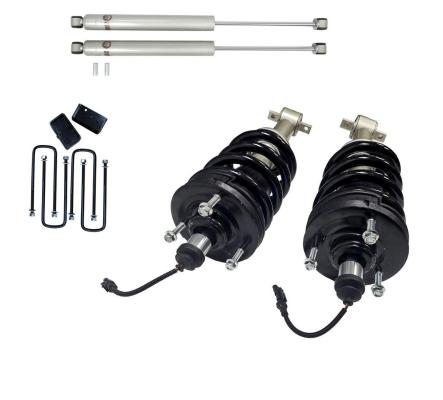 2.5 Inch Lift Mag Ride Delete Loaded Struts with Rear 2 Inch Blocks and Shocks Freedom Off-Road