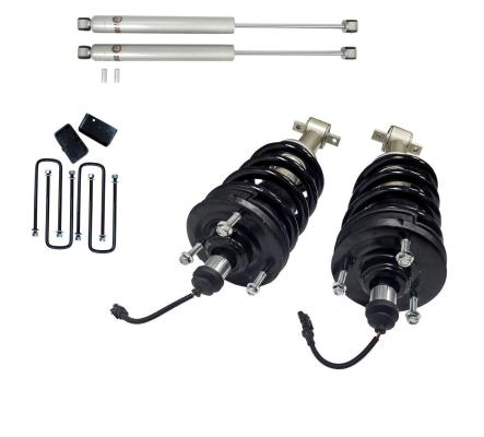 3 Inch Lift Mag Ride Delete Loaded Struts with Rear 2 Inch Blocks and Shocks Freedom Off-Road
